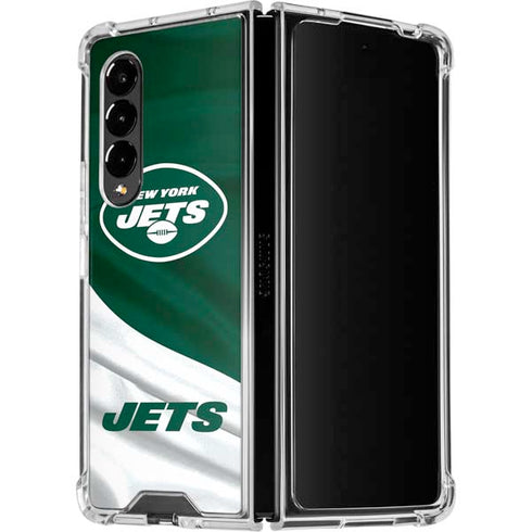 NFL New York Jets Galaxy Z Fold4 5G Clear Case